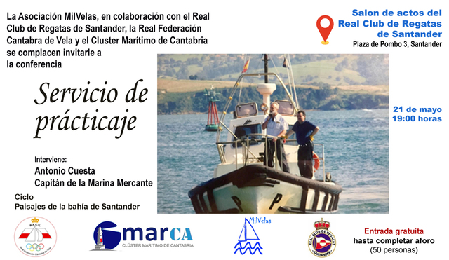 La charla "Servicio de practicaje" abre el ciclo "Paisajes de la bahía de Santander"