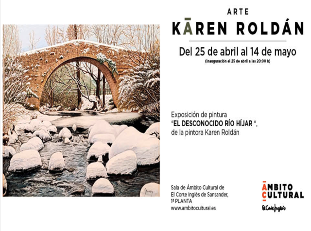 Karen Roldán inaugura la exposición de pintura "El desconocido río Hijar"