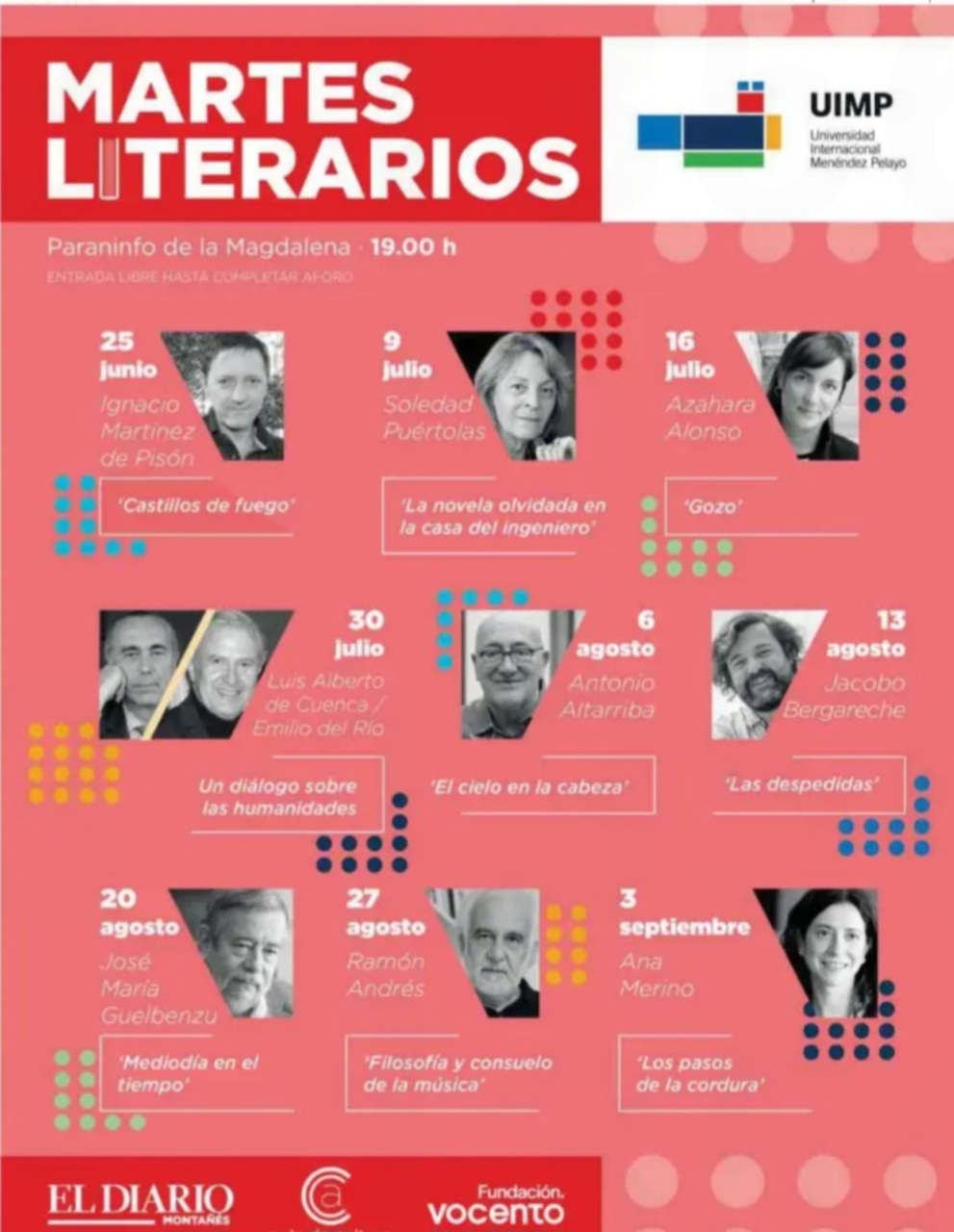 Jacobo Bergareche participa en los Martes Literarios
