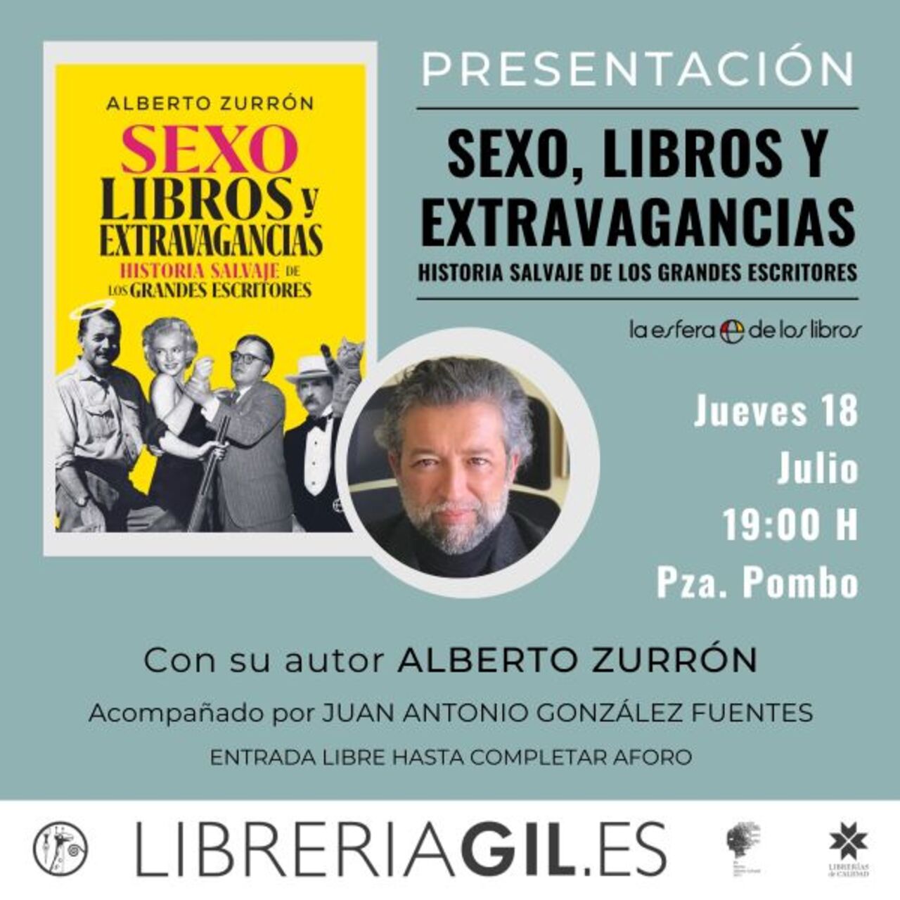 Alberto Zurrón presenta el libro "Sexo, libros y extravagancias" 