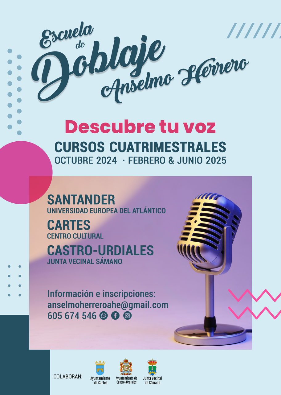 Descubre tu voz. Cursos cuatrimestrales de la Escuela de Doblaje