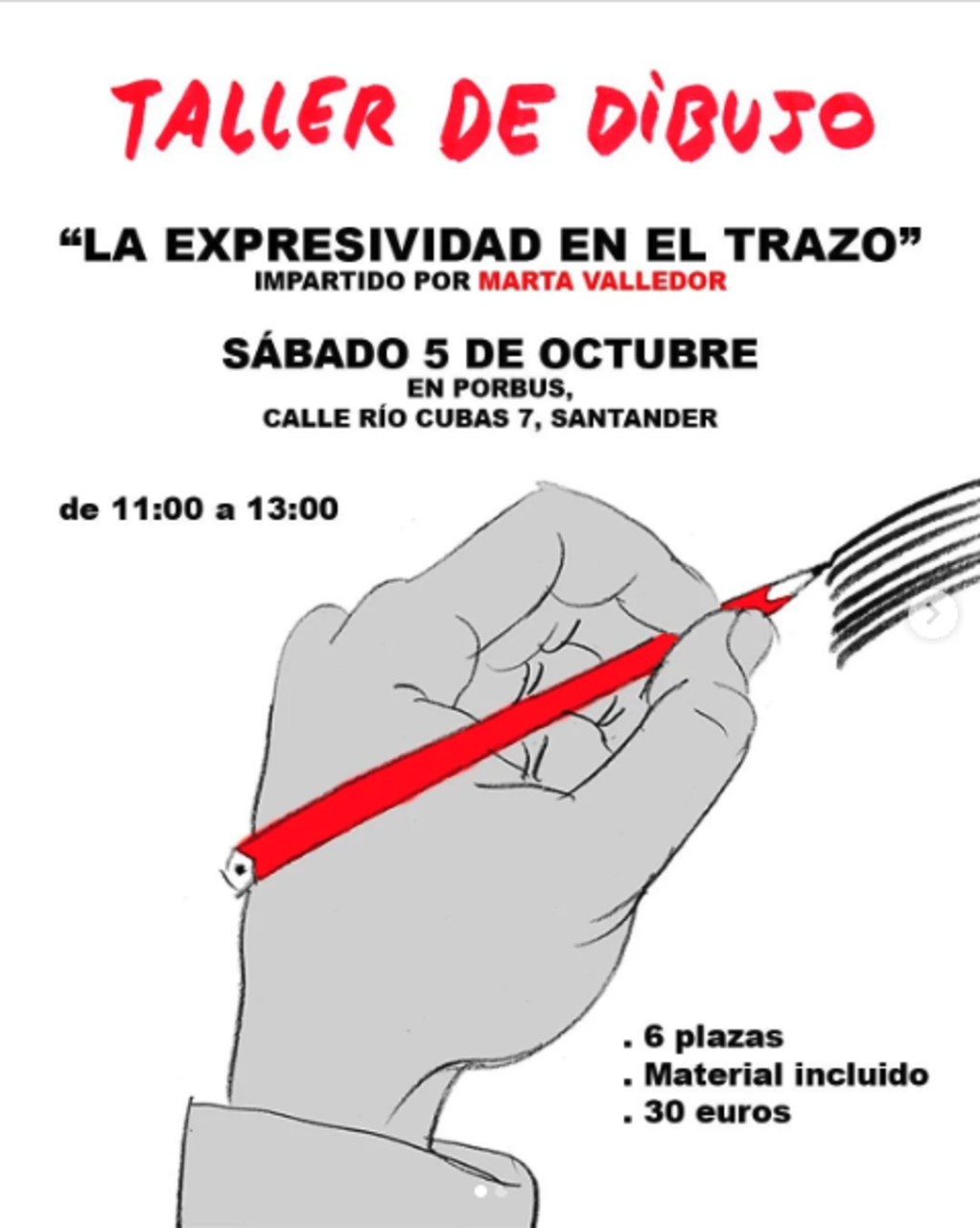 Taller de dibujo "La expresividad en el trazo", con Marta Valledor