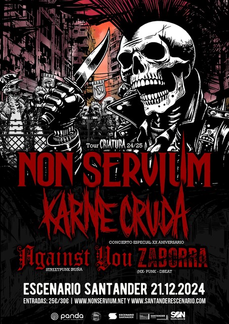 Non Servium, Karne Cruda, Against You y Zaborra