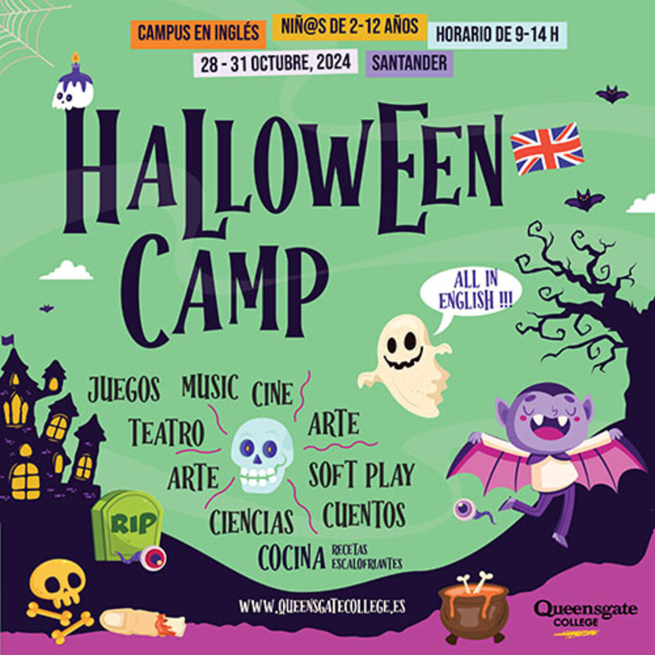 Campus de Halloween en inglés de Queensgate College