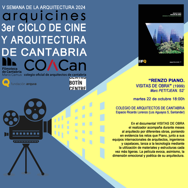 III Arquicines: "Renzo Piano. Visitas de obra"