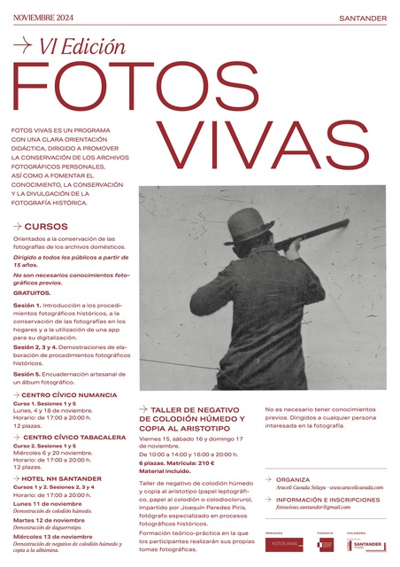 Fotos Vivas: Curso para la conservación de fotografías de archivos domésticos