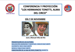 Conferencia y proyección: Los Hermanos Tonetti, alma del circo