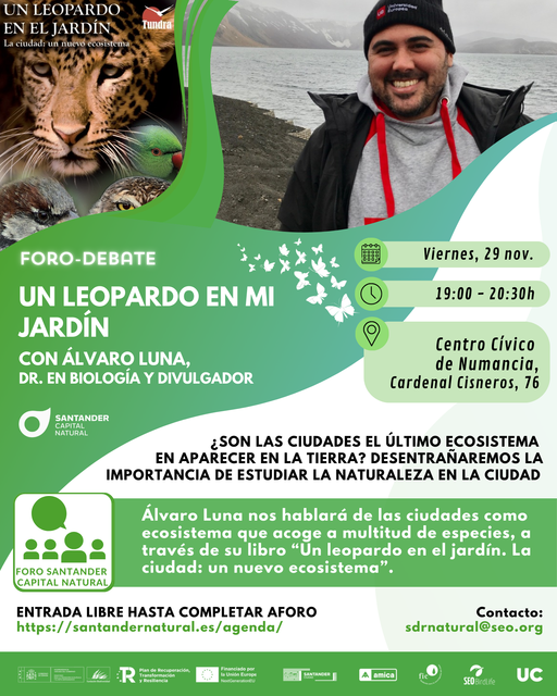 "Un leopardo en el jardín. La ciudad: un nuevo ecosistema", conferencia dentro de Santander Capital Natural