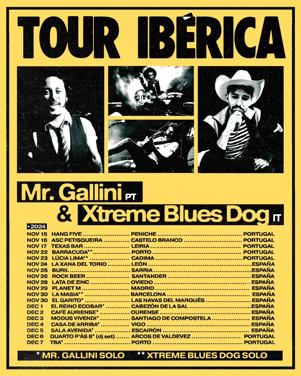 Conciertos de Mr Gallini y Xtreme Blues Dog