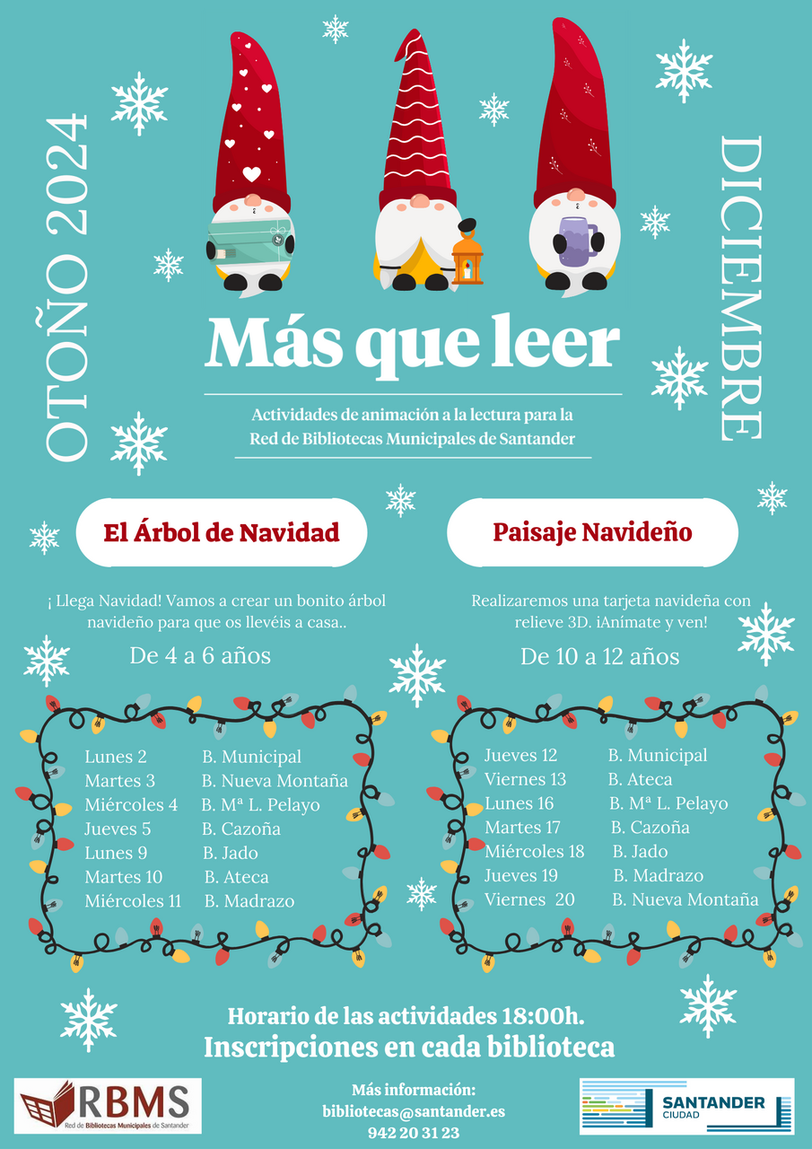 "Más que leer", actividades de animación a la lectura: "Paisaje navideño"