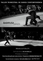 Clase gratuita de prueba del taller trimestral de danza contemporánea con Babirusa Danza