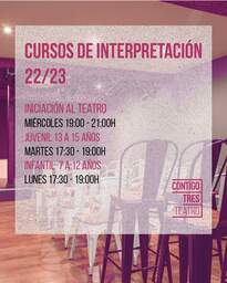 Cursos de interpretación de Contigo Tres Teatro 22/23