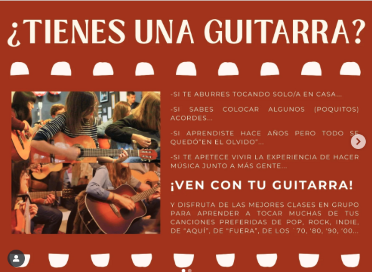 Clases de guitarra en grupo