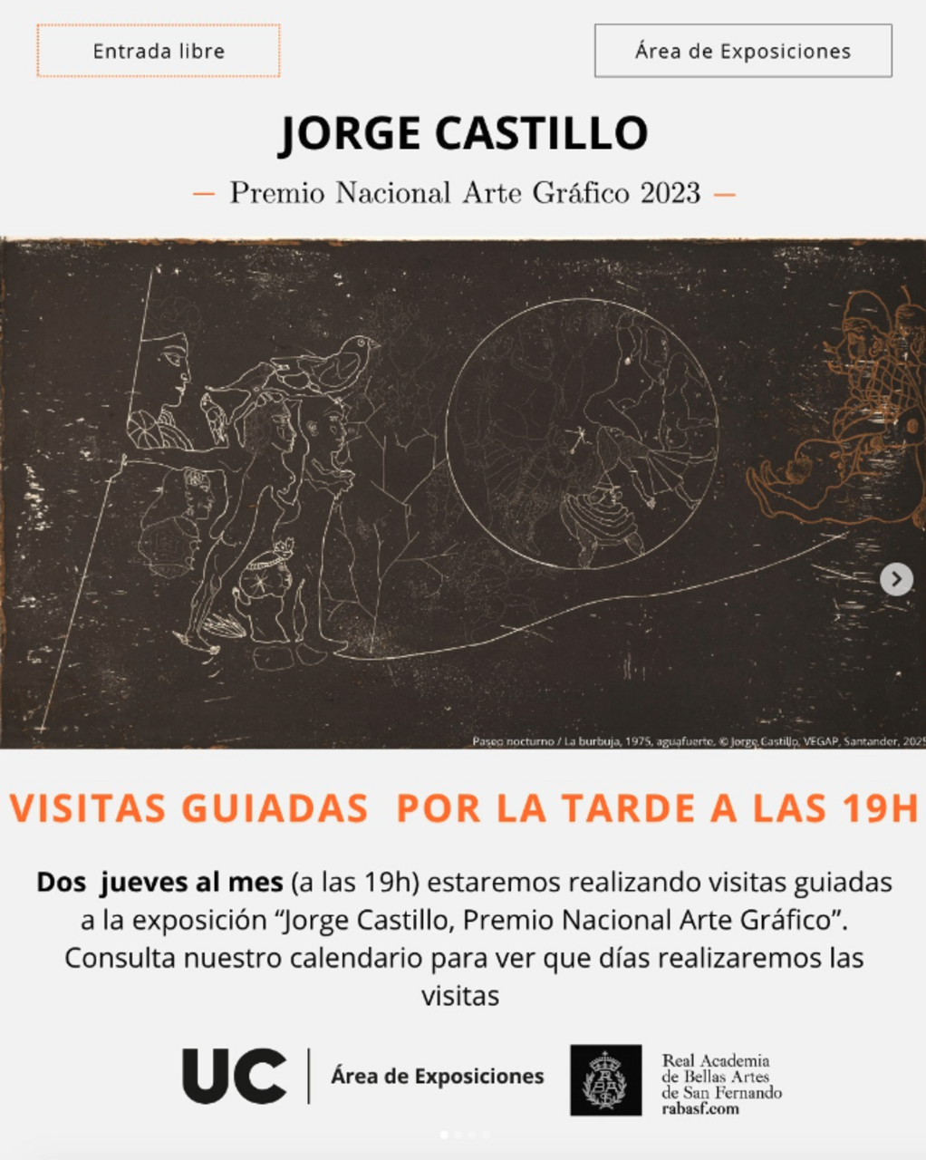 Visitas guiadas a la exposición "Jorge Castillo, Premio Nacional de Arte Gráfico"
