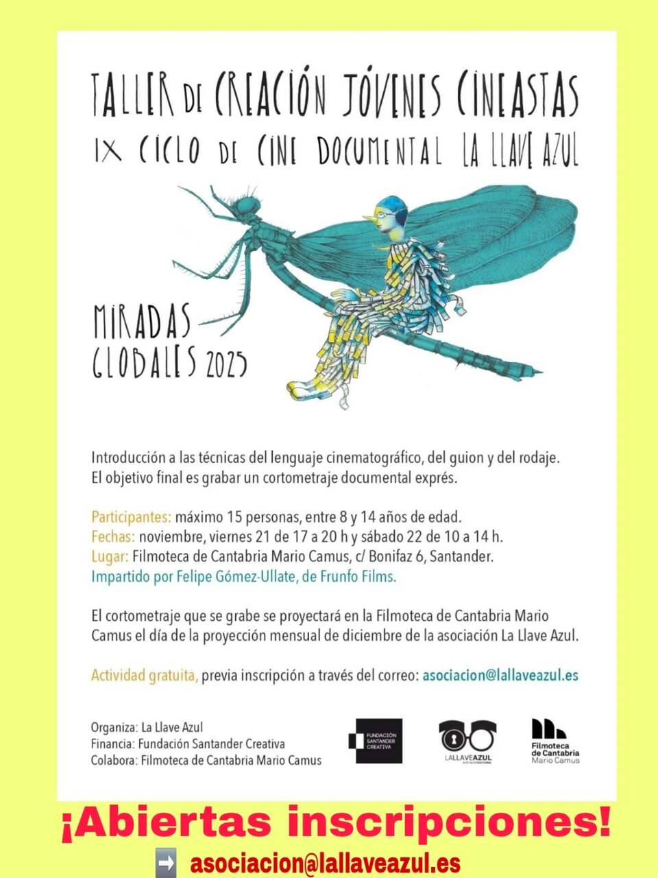 Taller de creación para jóvenes cineastas