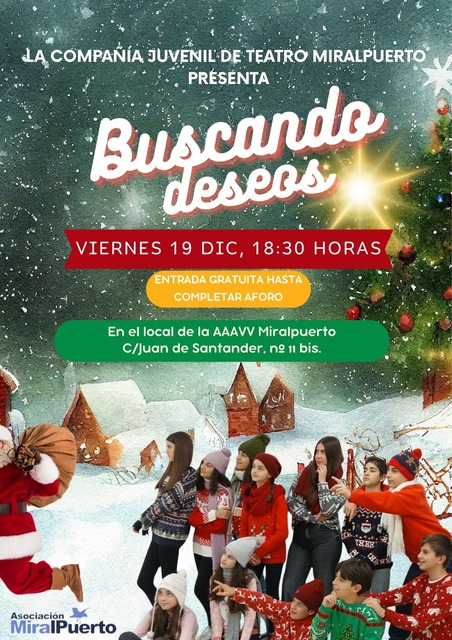 La compañía juvenil de teatro Miralpuerto presenta la obra "Buscando deseos"