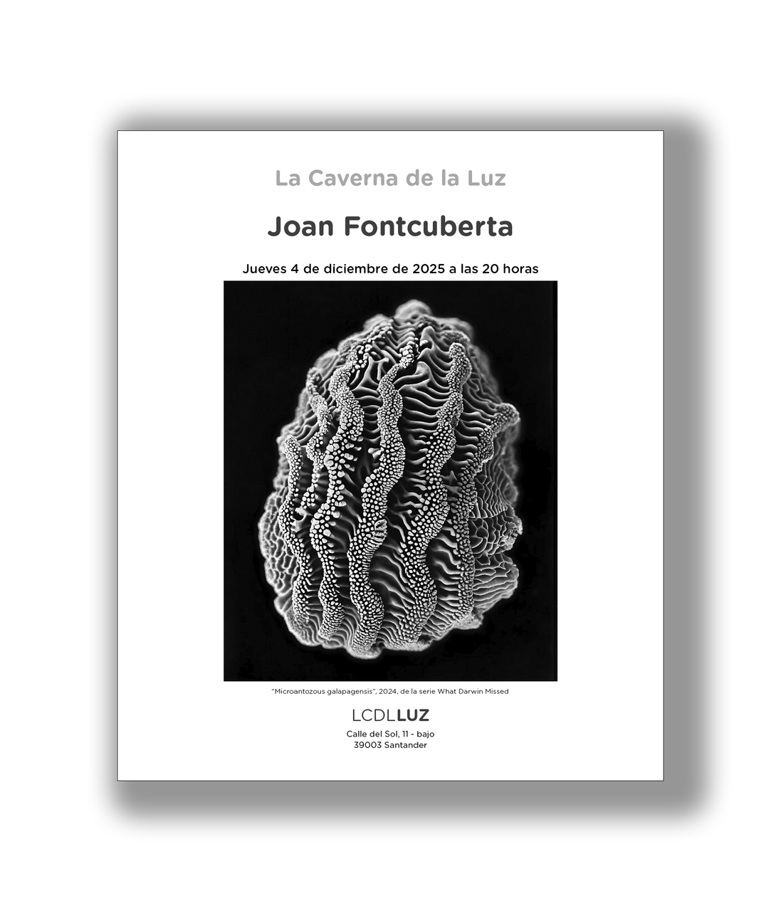 Joan Fontcuberta cierra el año expositivo de La Caverna de la Luz