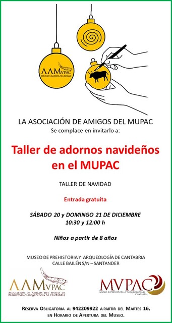 Taller de adornos navideños en el MUPAC