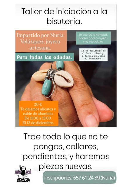 Taller de iniciación a la bisutería