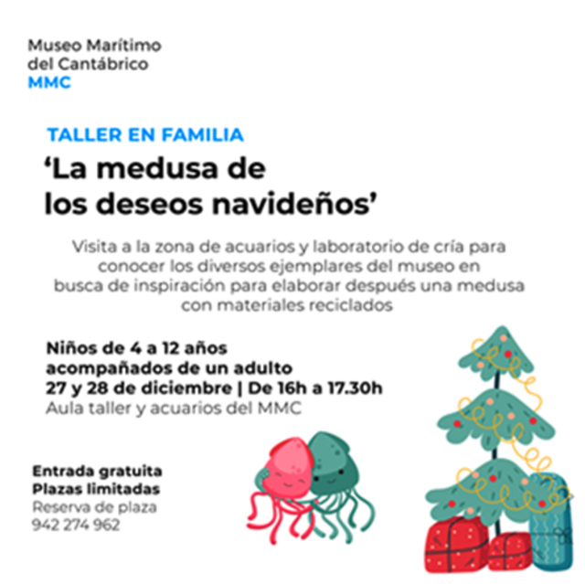 Taller en familia "La medusa de los deseos navideños"