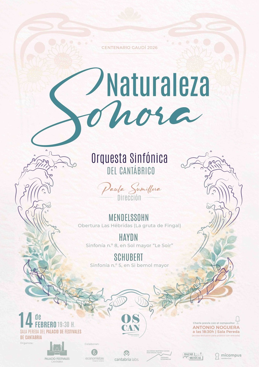 "Naturaleza sonora". Concierto de la Orquesta Sinfónica del Cantábrico