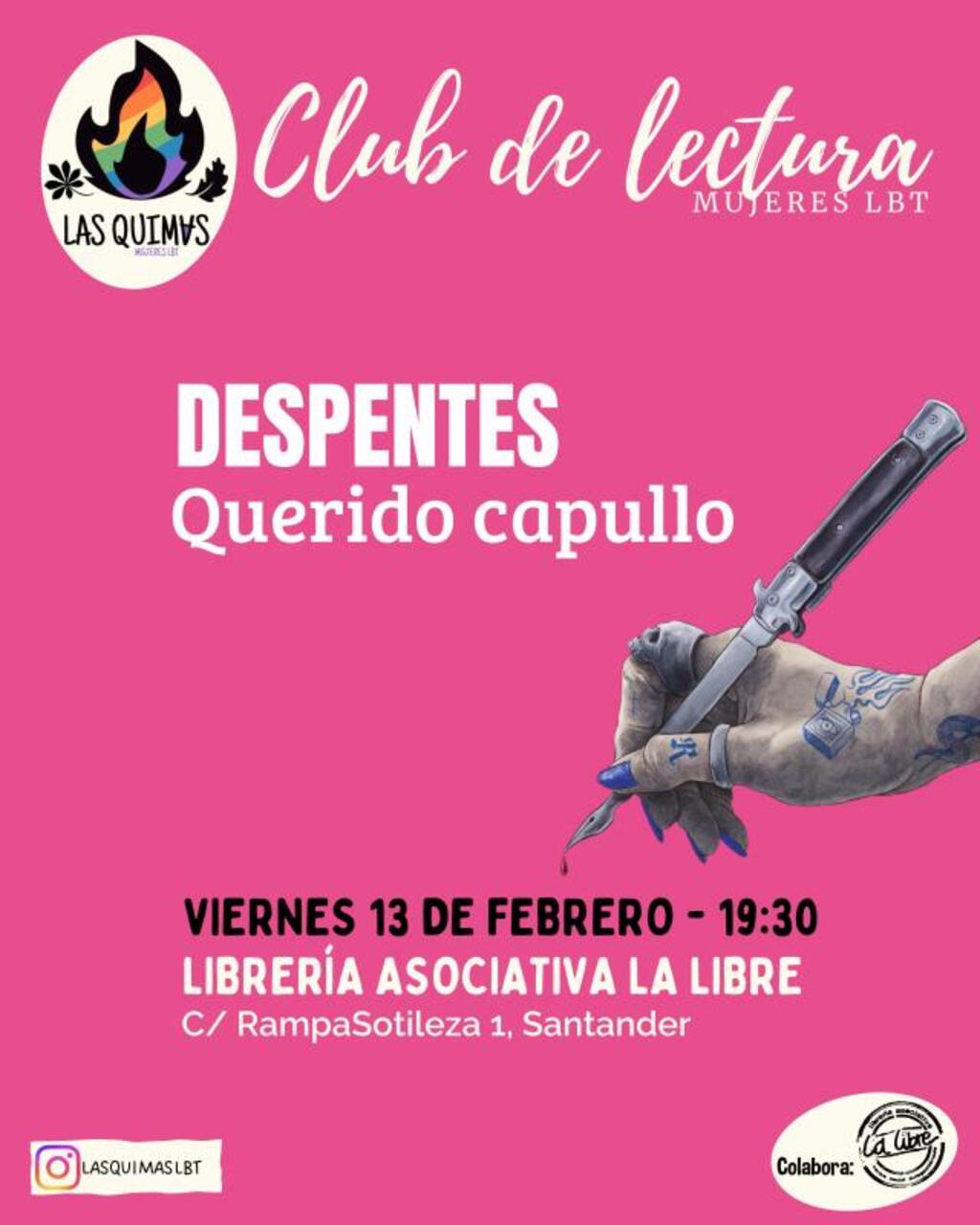 Club de lectura para mujeres LBT: "Querido Capullo", de Virginie Despentes