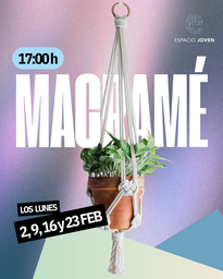 Taller de macramé en Espacio Joven
