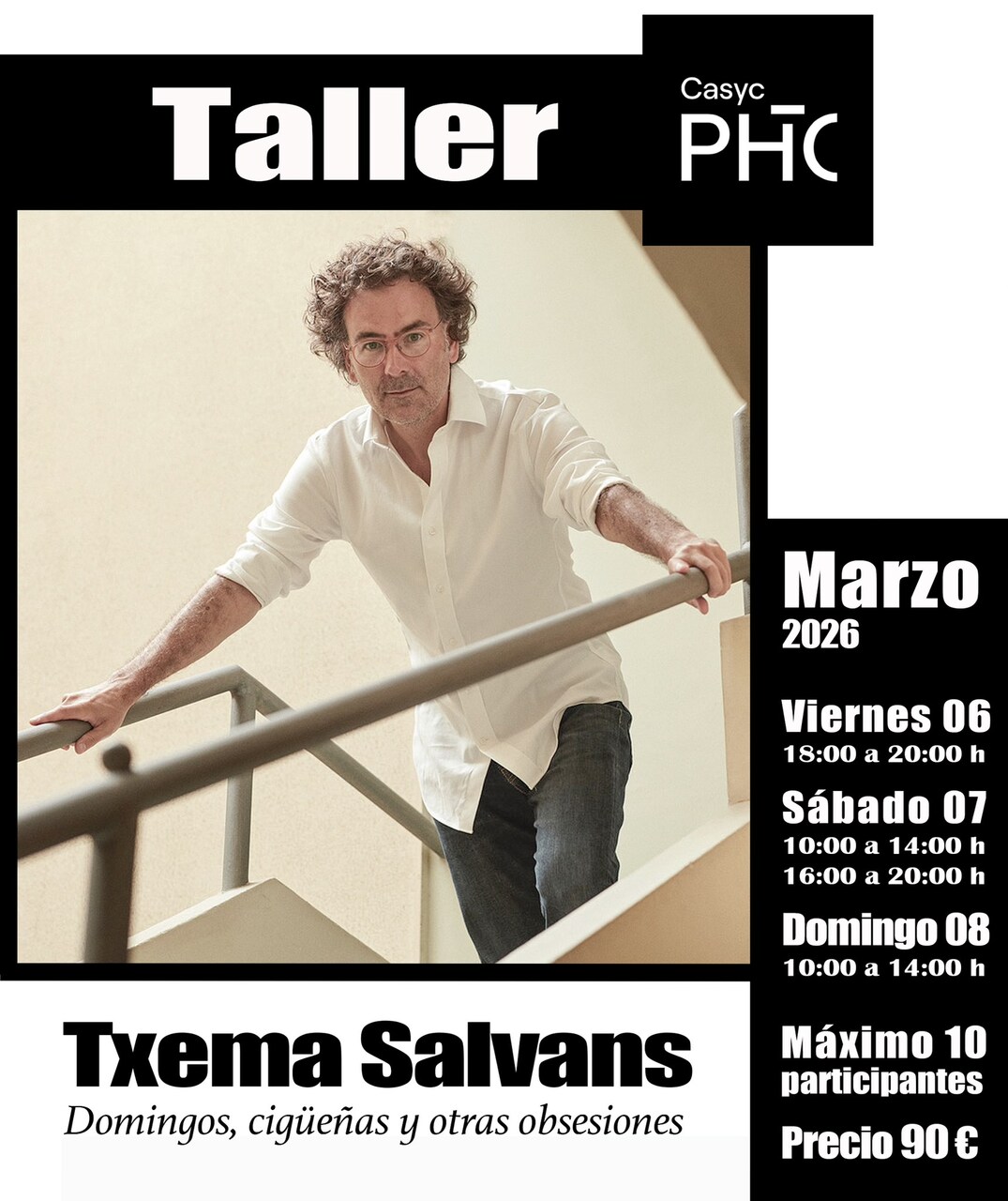 "Domingos, cigüeñas y otras obsesiones", taller con Txema Salvans 