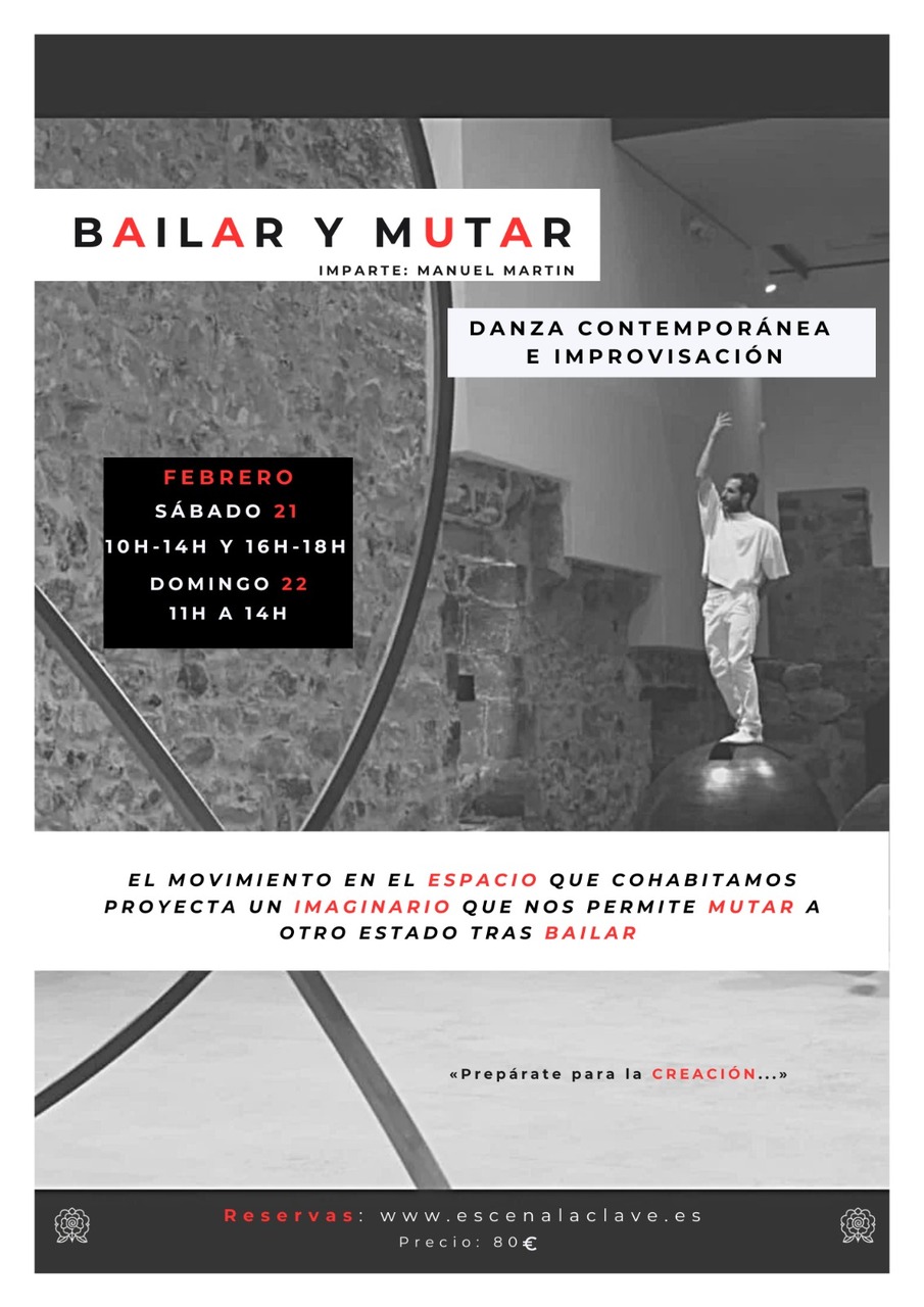 Taller intensivo: "Bailar y Mutar", danza contemporánea e improvisación
