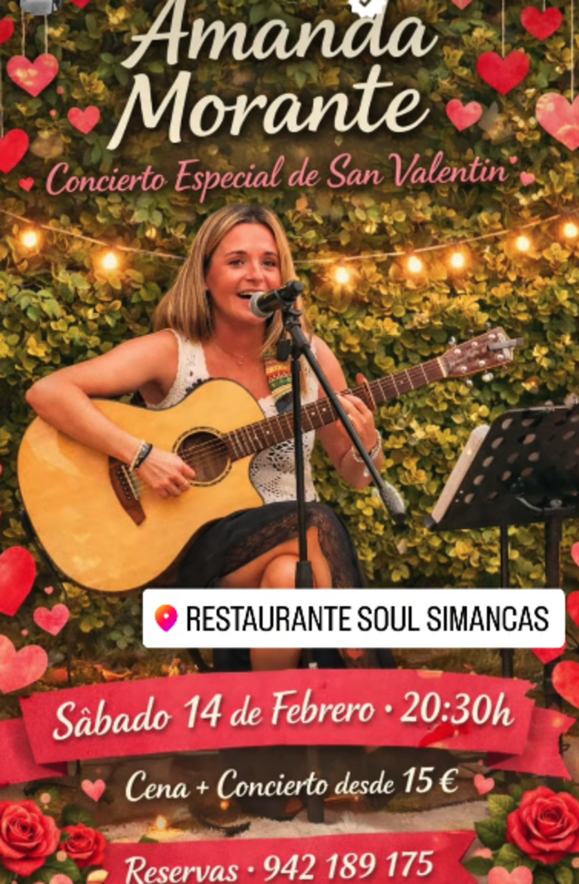 Amanda Morante ofrece un concierto especial por San Valentín