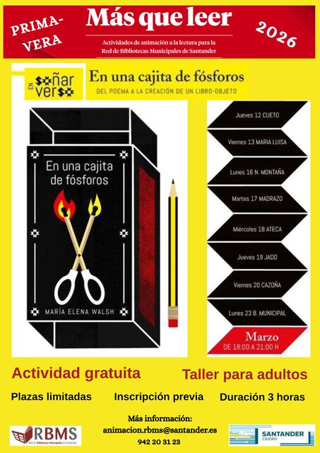 "En una cajita de fósforos", taller creativo para adultos
