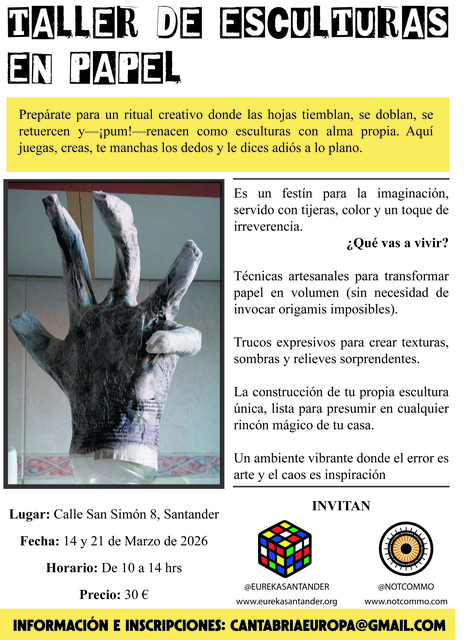 Taller de esculturas en papel, por Sol Abreu