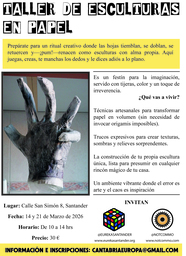 Taller de esculturas en papel, por Sol Abreu