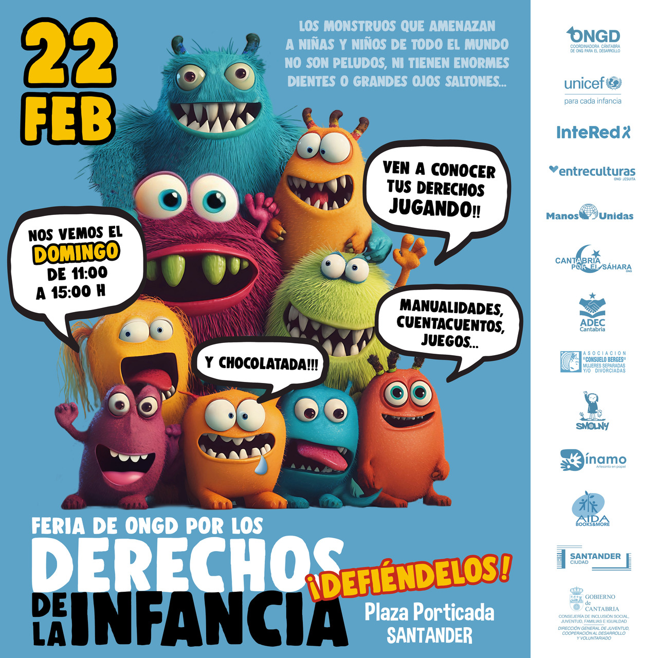 Actividades infantiles en la Feria por los Derechos de la Infancia