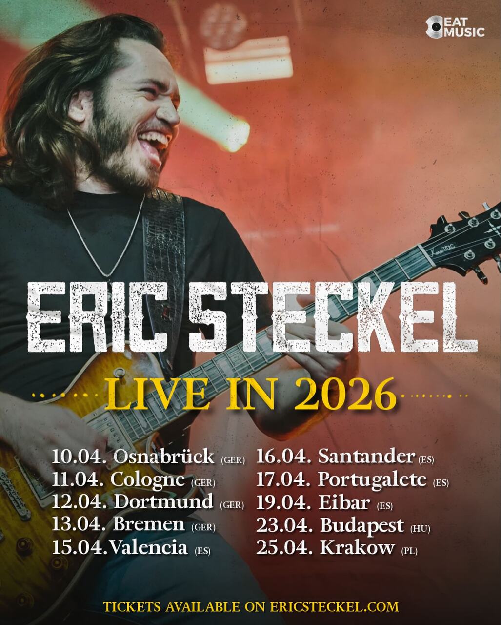 El virtuoso guitarrista Eric Steckel presenta nuevo álbum
