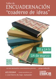 "Cuaderno de ideas", taller de encuadernación