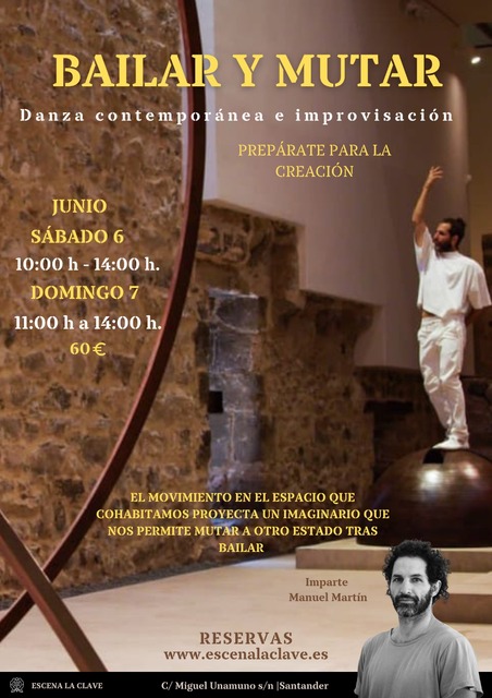 "Bailar y mutar", danza contemporánea y creación