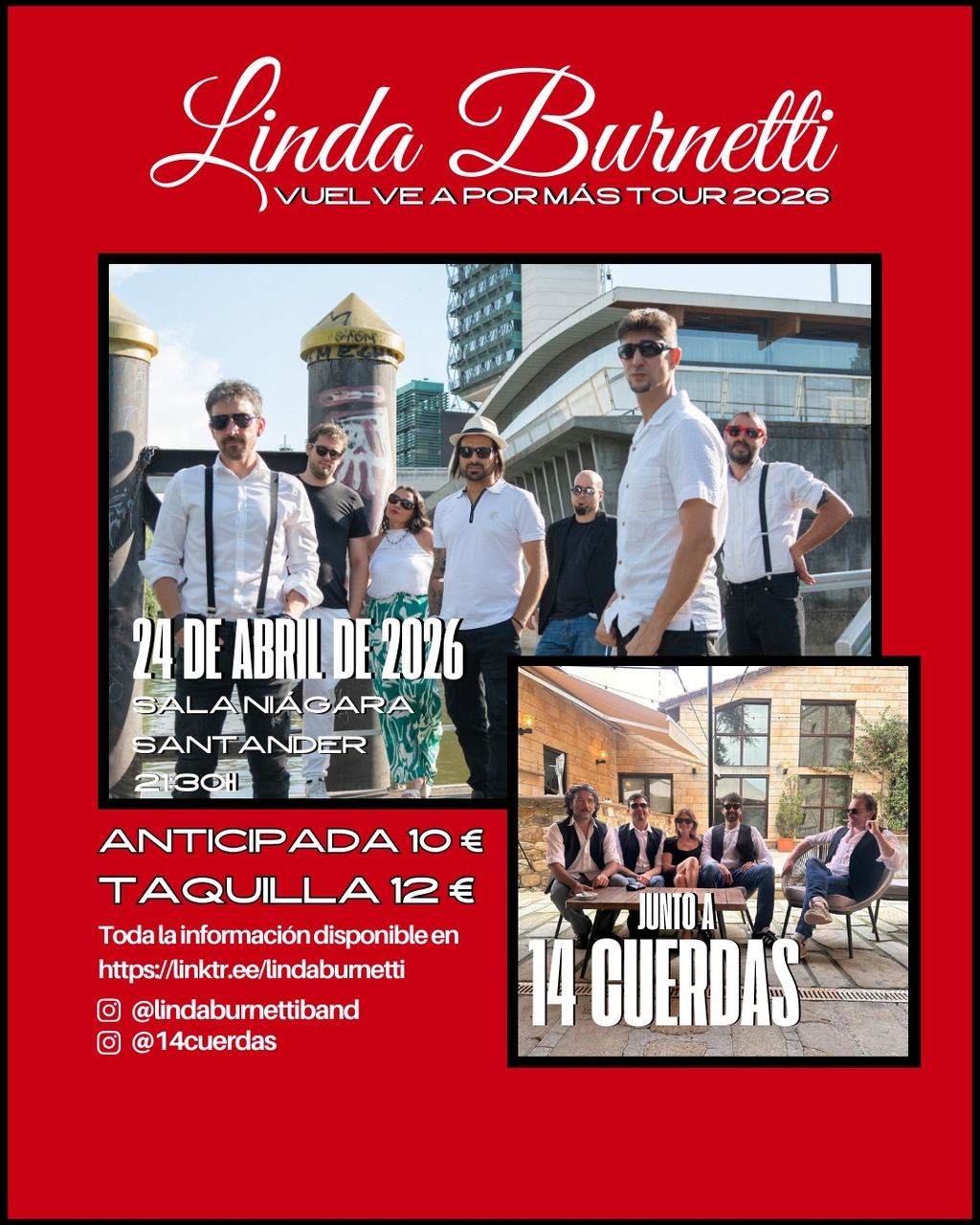 Linda Burnetti con 14 Cuerdas