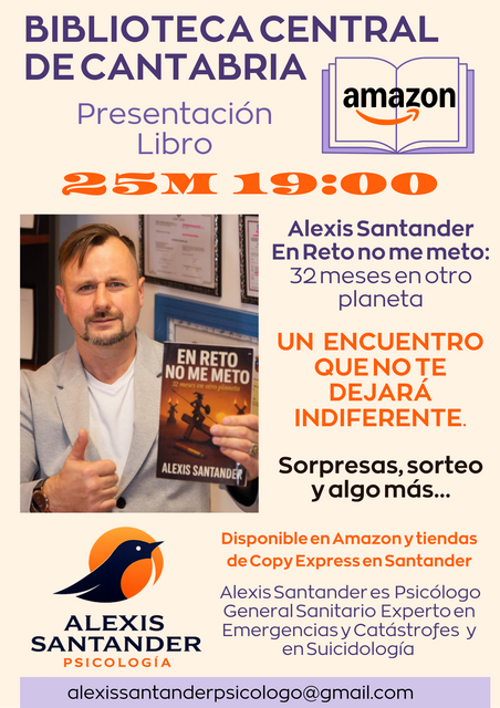 Alexis Santander presenta el libro  “En reto no me meto: 32 meses en otro planeta”