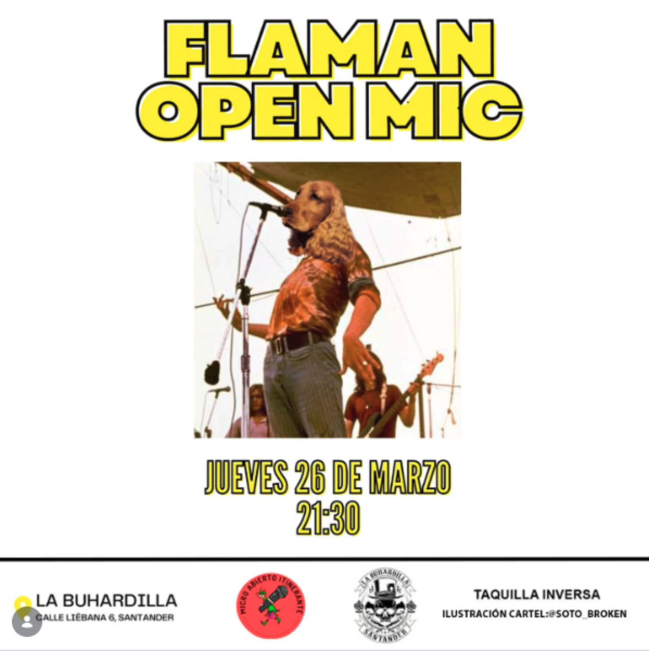 Flaman Open Mic. Club de comedia