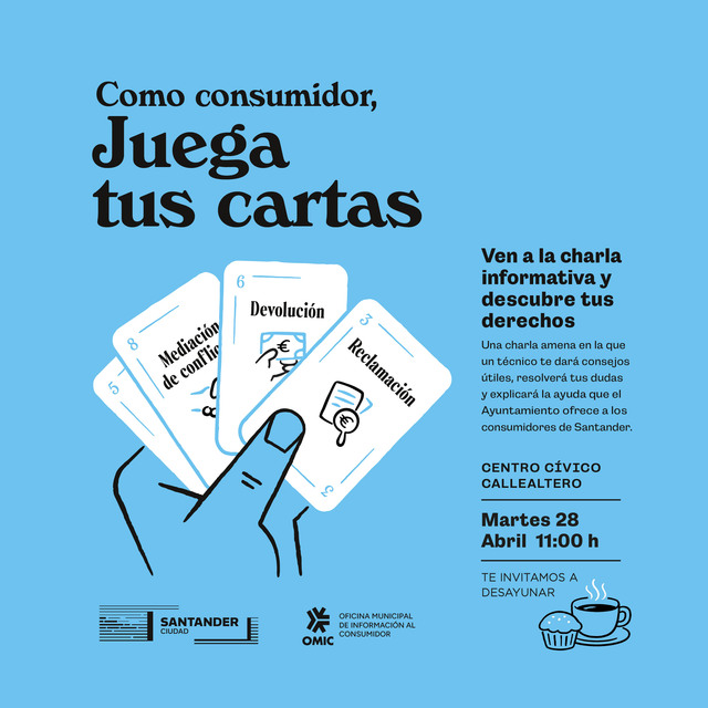 "Como consumidor, juega tus cartas", charla informativa