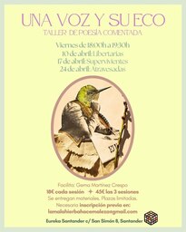 Taller de poesía comentada "Una voz y su eco", con Gema Martínez