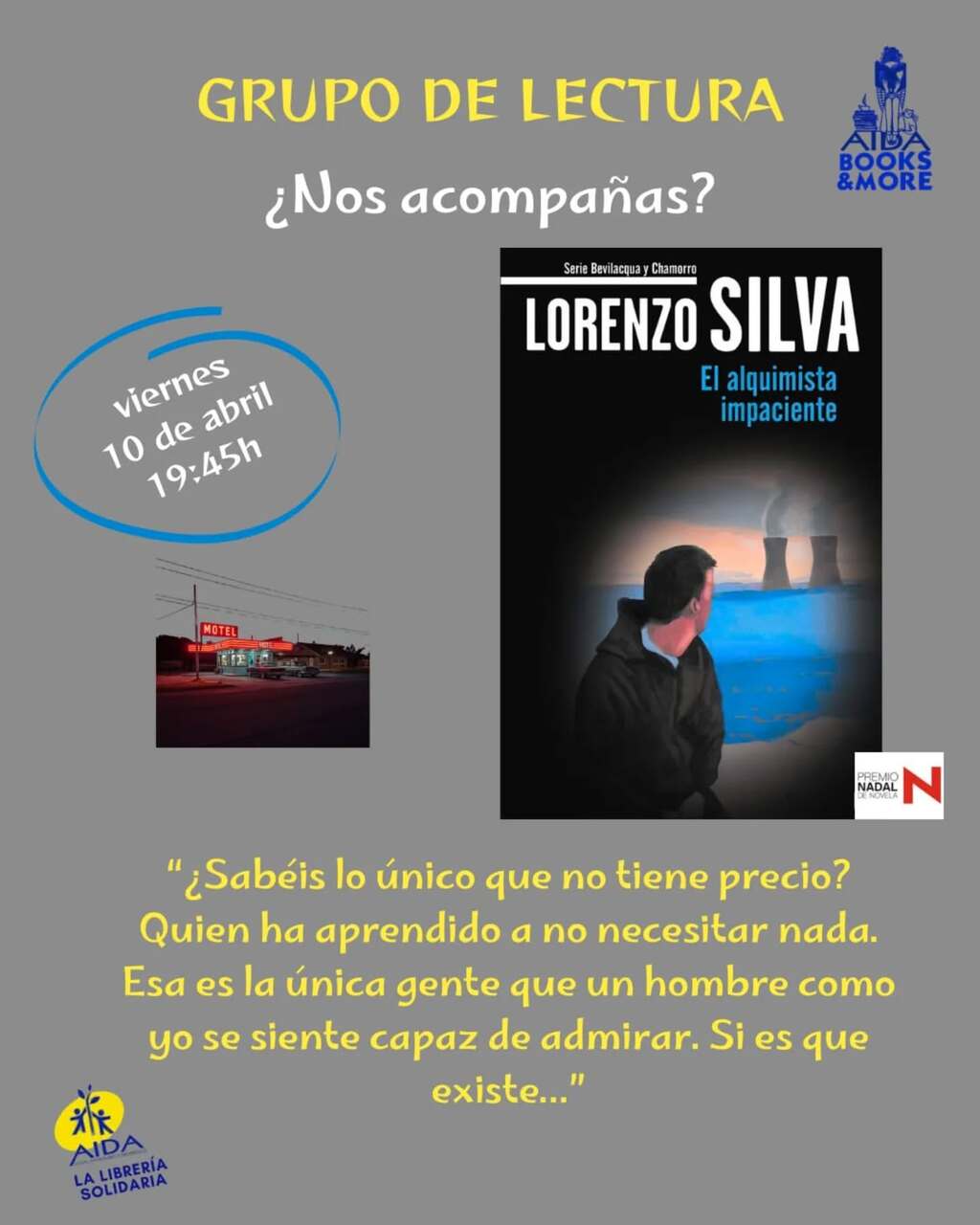 Grupo de lectura: "El alquimista impaciente", de Lorenzo Silva