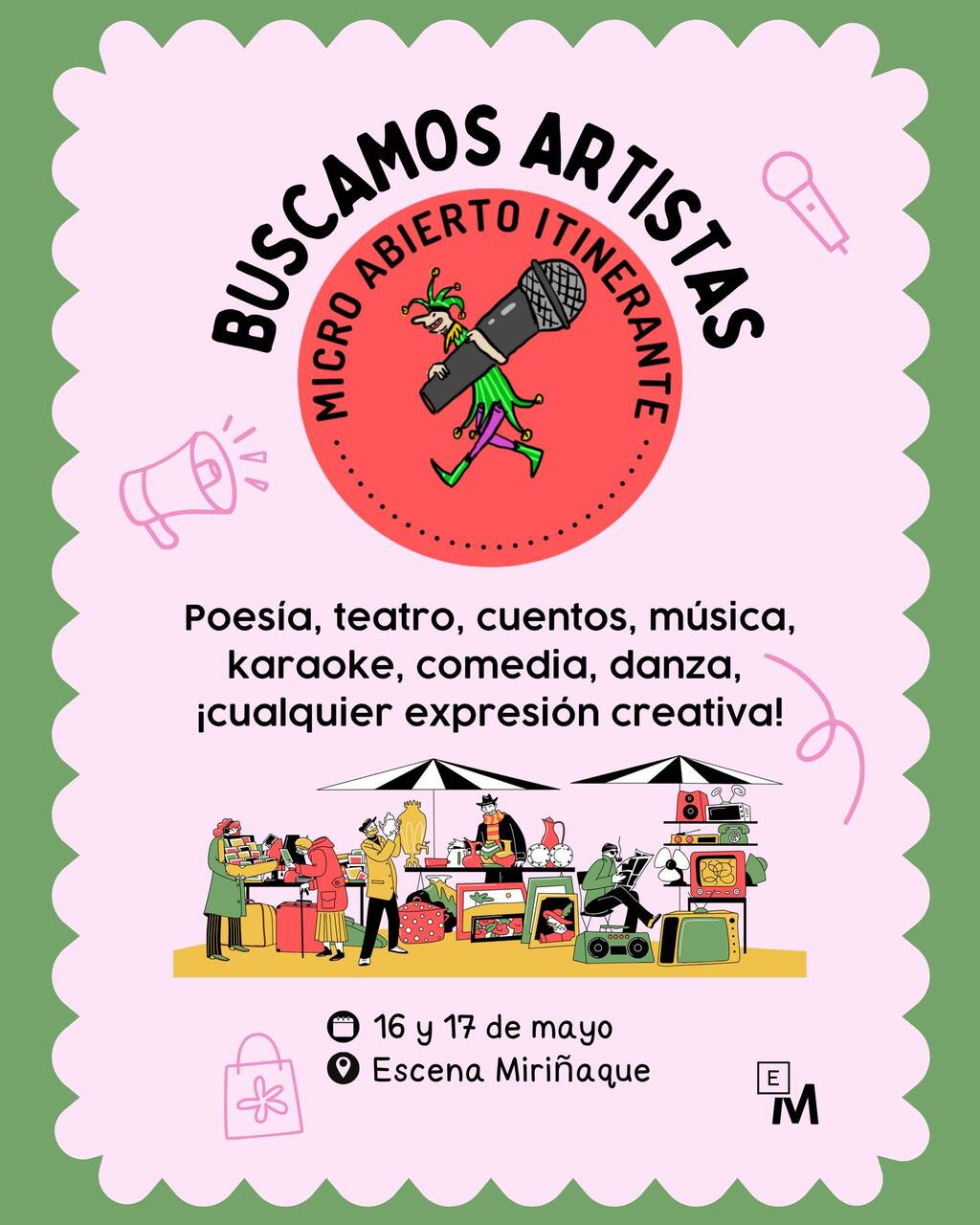 Se buscan artistas para un micro abierto