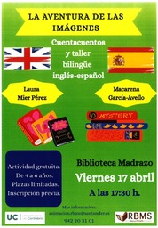 "La aventura de las imágenes", cuentacuentos y talller bilingüe