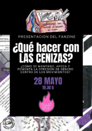 Presentación del fanzine "¿Qué hacer con las cenizas?"