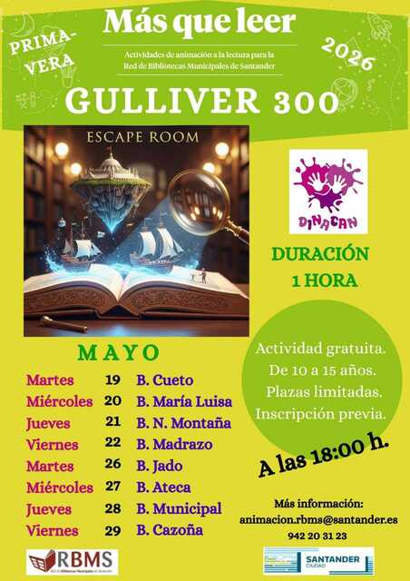 "Gulliver 300", escape room de animación a la lectura