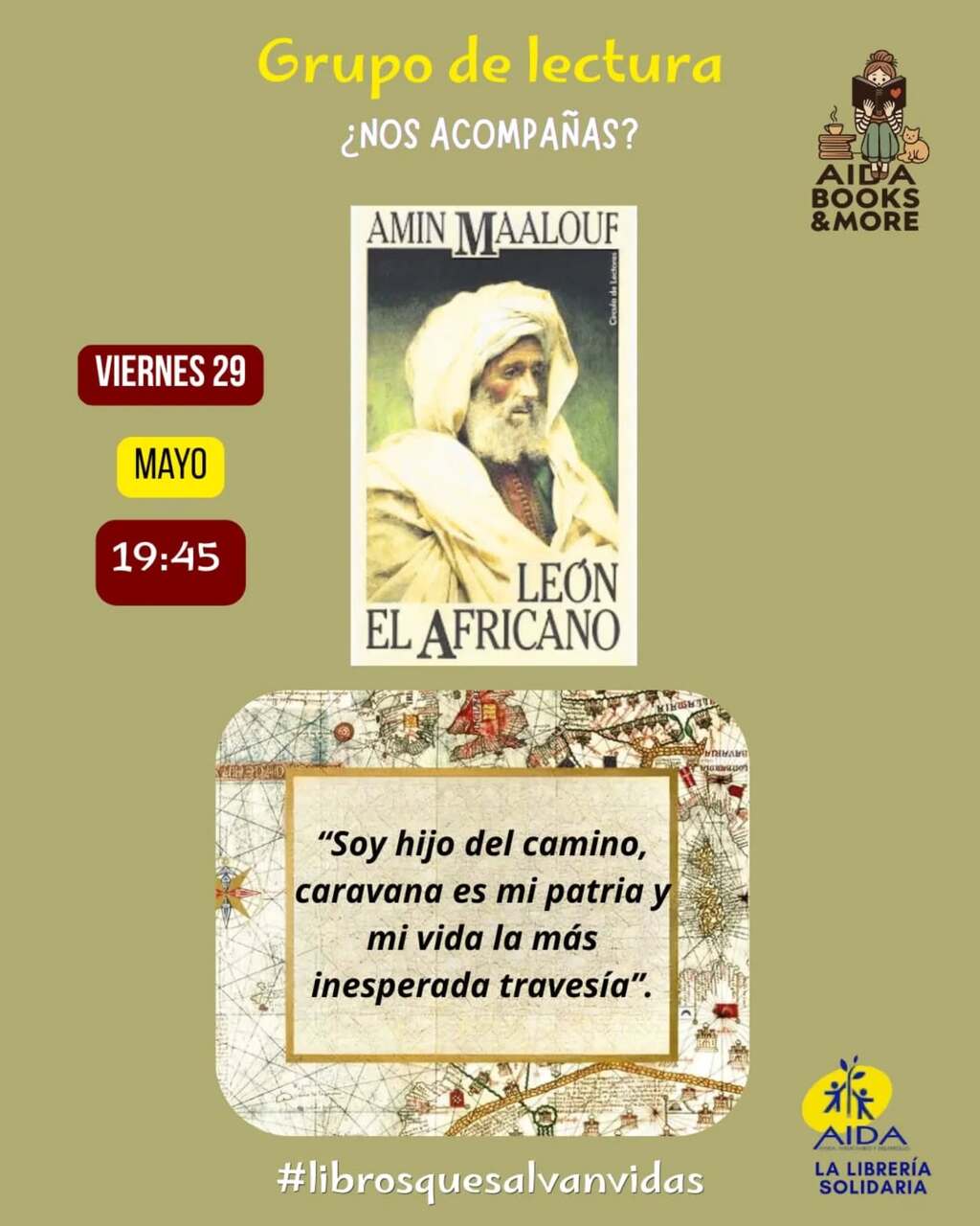 El grupo de lectura de AIDA se reúne en torno a "León el africano", de Amin Maalouf