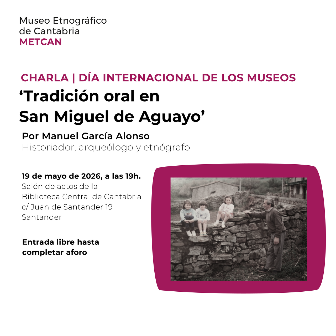 "Tradición oral en San Miguel de Aguayo", por Manuel García Alonso