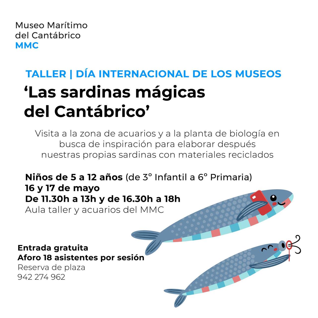 Taller infantil "Las sardinas mágicas del Cantábrico"